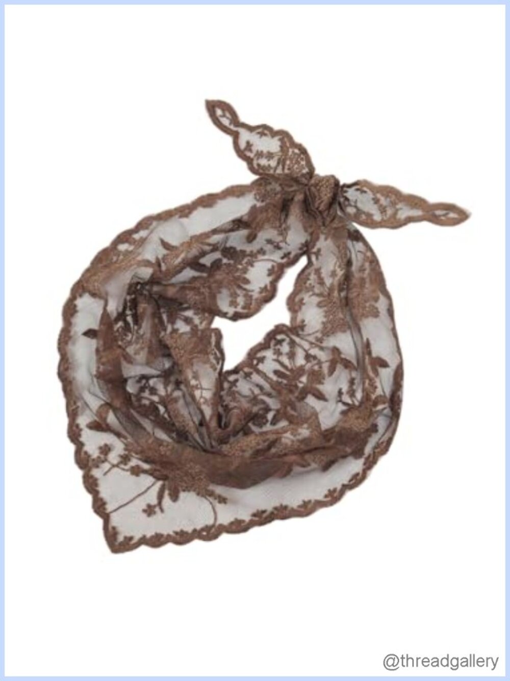Floral Embroidery Lace Triangle Hair Scarf Headband Wrap